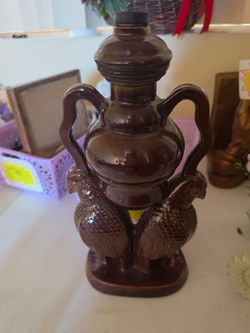 Vintage ceramic wine decanter