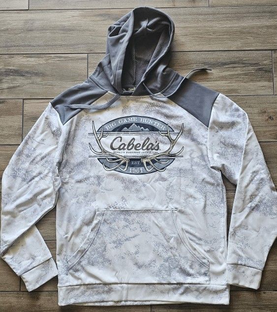 Cabela's Hoodie Unisex Medium White Camo Hoodie