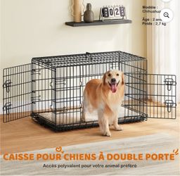 Foldable dog cage