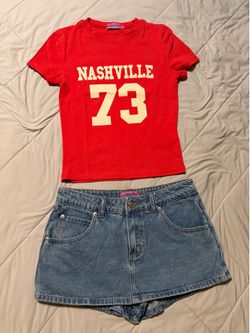 Edikted women’s skirt/short and top
