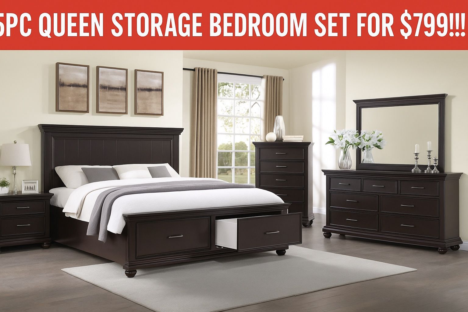 5PC QUEEN BEDROOM SET