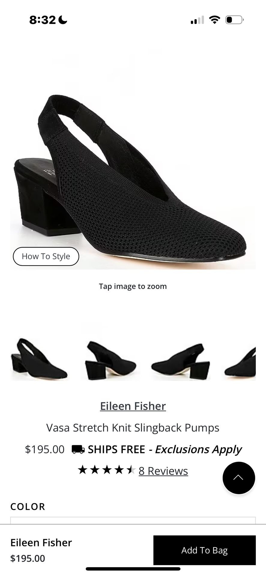 NEW EILEEN FISHER SIZE 11 BLACK Mule