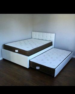 Full twin bed with bamboo mattress