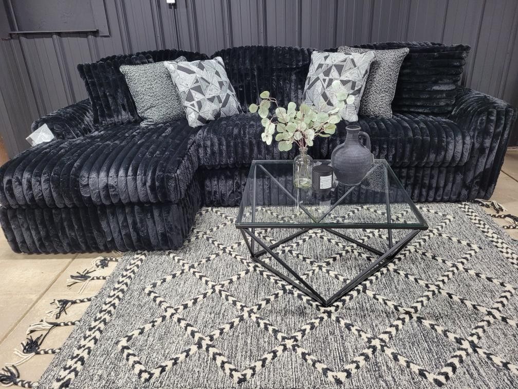 Plush Corduroy Sectional