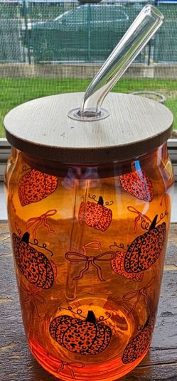 Pumpkin Glass Tumbler
