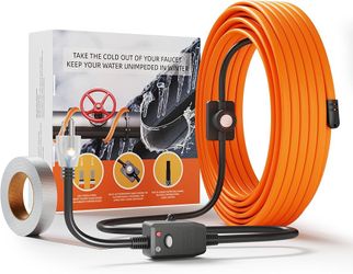 New And Well Packaged Heat Tape for Water Pipes - 30FT Self-Regulating Pipe Heating Cable for Pipe Freeze Protection, Pipe Heat Tape with Thermostat, 