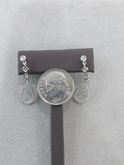 Diamond Earrings wedding 14k white gold
