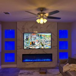 Electric Fireplace Accent Wall