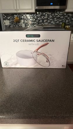 2 QT Ceramic Sauce Pan With Lid