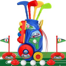 Brand New Toddler Golf Set with Mat, Kid Golf Clubs with 4 Clubs & 8 Balls