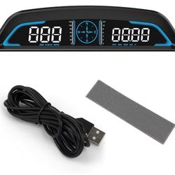 SHELITA Speedometer Heads Up Display Car HUD G3, Decorative Atmosphere Lights, Digital Speed, GPS Compass, Driving Time, Driving Distance, Satellite T