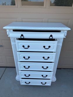 White 6 Drawers
