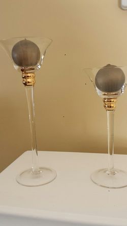 Gold trimmed candlesticks