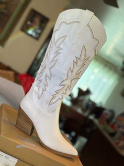 MIIM White Indigo Cowgirl boots