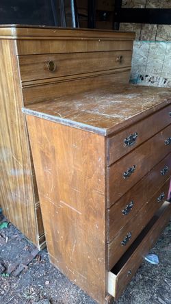 Vintage Wooden Dresser with Drawers