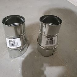 4 Inch OVAL to 3 inch ROUND Galvanize Couplings. Price Is for Both