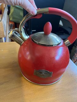 Red tea kettle
