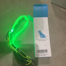Illumifun LED Dog Collar, USB Rechargeable Nylon Webbing Adjustable Glowing Pet Safety Collar, Reflective Light Up Collars for Your Dogs