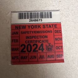 Inspection Sticker Expires Dec 2024