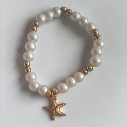 The Seaside Pearl & Starfish Bracelet