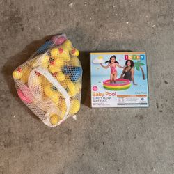 Plastic Floating Ducks And Baby Pool