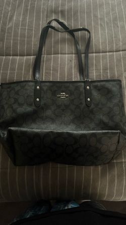 Coach black tote bag