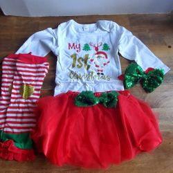 My First Christmas Outfit For Girls