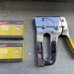 Stapler For Cables and two Boxes Of Cable Staples Included