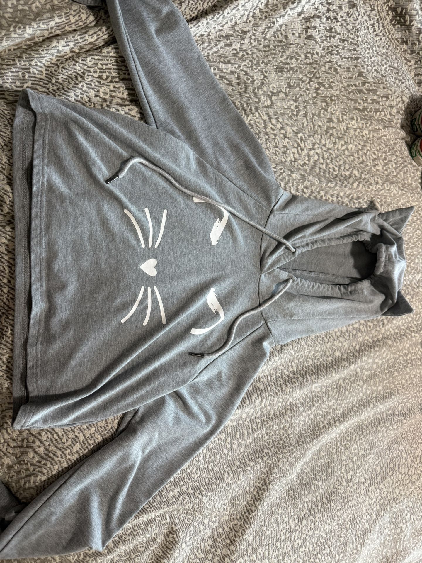 Girls XS Sweater (size 7/8) Cat Hoodie