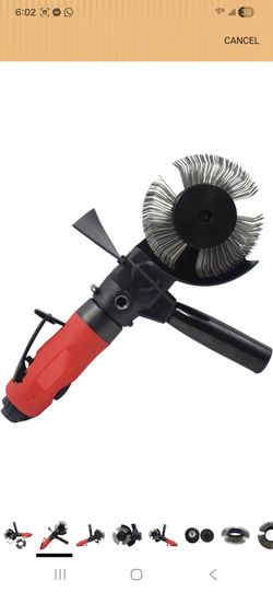 Pneumatic Surface Removal Tool Remove Rust Paint Metal With Wire Wheels Air Removal Tool 

ITEM LOOKS LIKE NEW, CAN CHECK IT BEFORE BUYING IT 

PLEASE