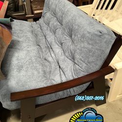 Sofa Cama Full Size Wooden With Futon Mattress 