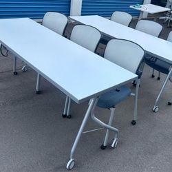 Allsteel Desks Classroom Training Office break room Office Tables Nesting Folding  72x24
