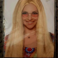 Sunshine Day Blonde Wig With Flowers 