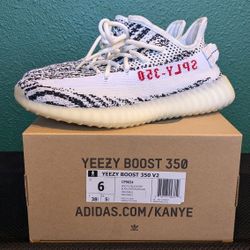 Sz. 6 - Adidas Yeezy 350 V2 - Zebra