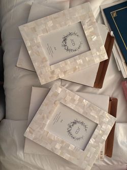 2 Mother of Pearl Picture Frames