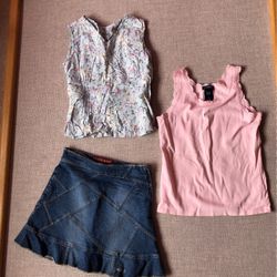 Jean Skirt & 2 tops