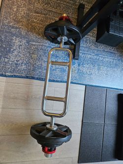 Horizontal weight bar with weights