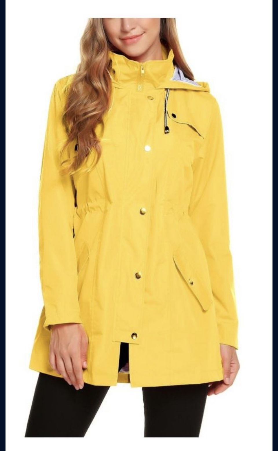Yellow Rain Jacket 🧥 Hooded xL