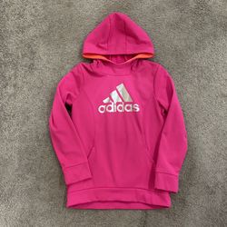 Girls Adidas Hoodie size Large 12/14 hot pink