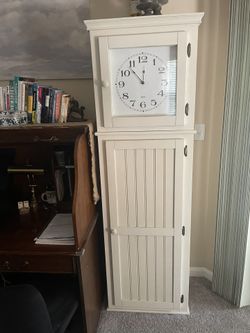 Large Wooden Clock Storage cabinet