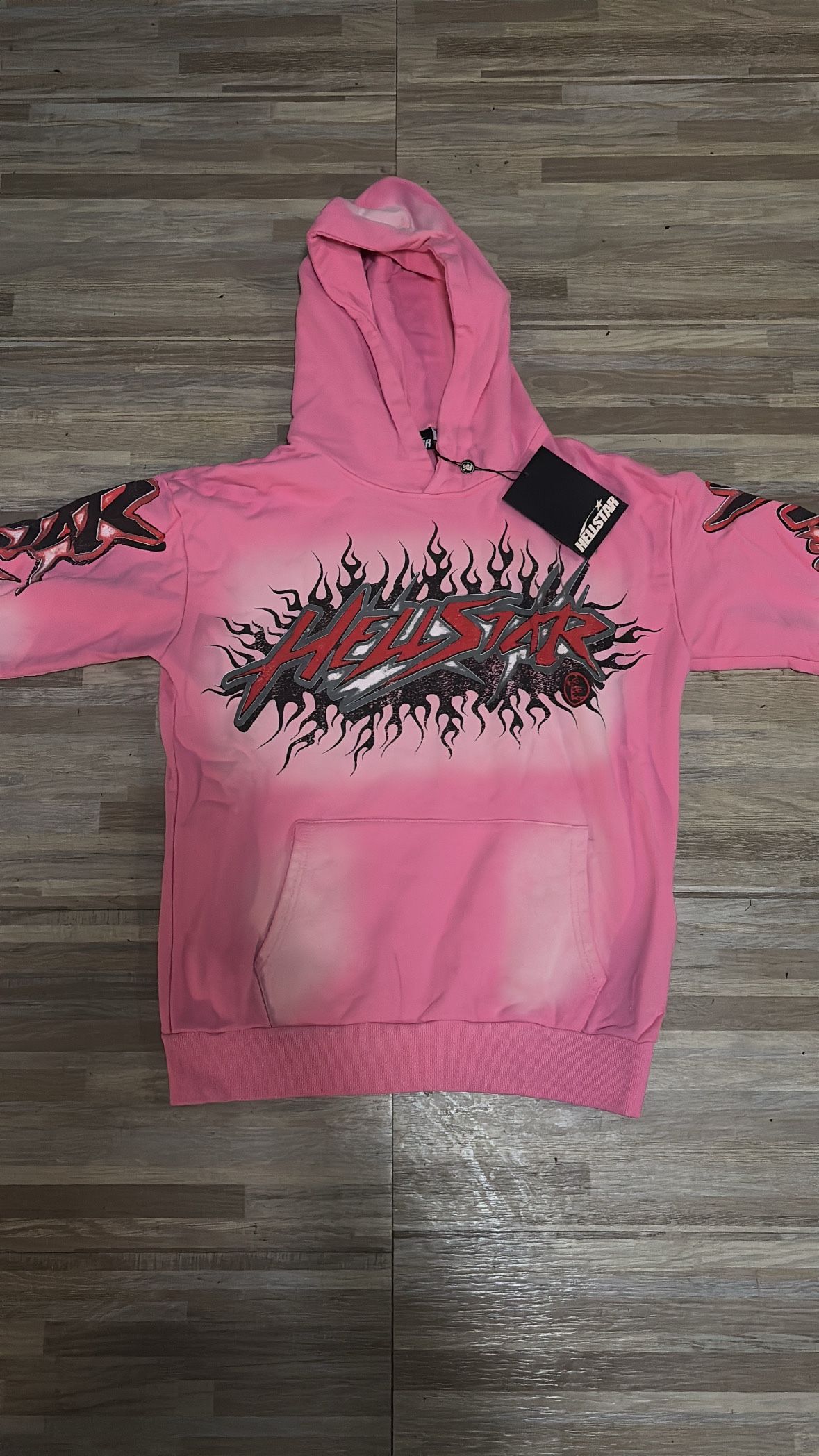 Hellstar Hoodie Pink Washed