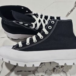 Converse Chuck Taylor All Star Lugged Hi Size 8 Women's Black White