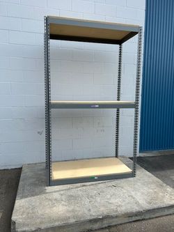 Shelving 48 in W x 24 in D American Made 3 Teir Used Heavy Duty Steel Boltless Storage Rack Delivery Available