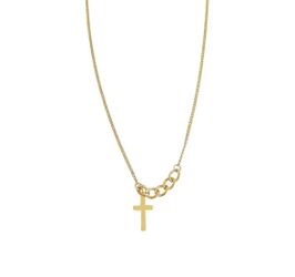 Gold Cross Stainless Steel Necklace