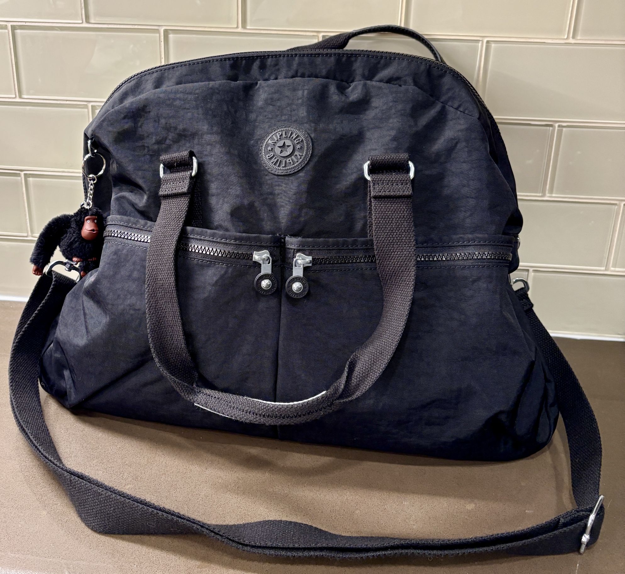 Kipling Eugina Duffle Luggage Bag, Black