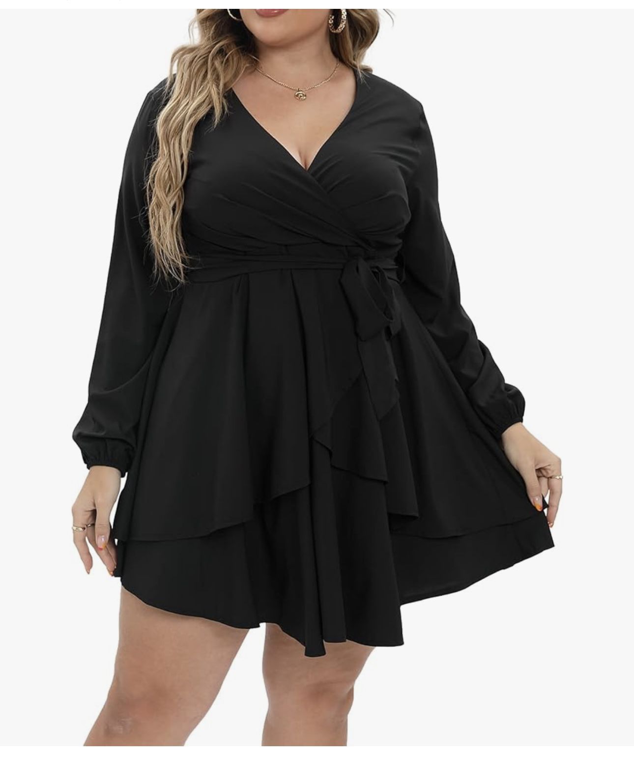 Black Flare Dress Mini