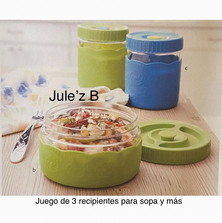 Princess House Juego De 3 Recipientes Para Sopa Y Más
