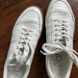 Calvin Klein Leather Upper White Casual Shoes for Men