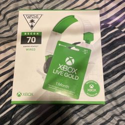 Xbox Gold And Headset Brand New 