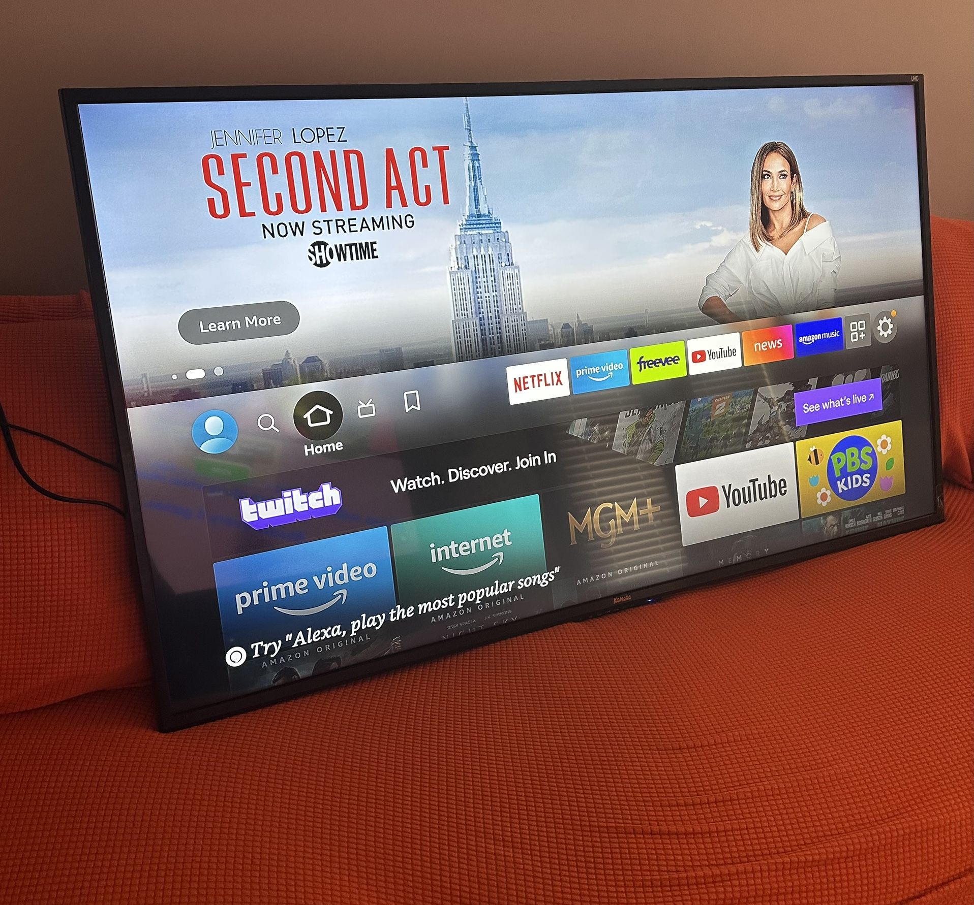 55" TV Komodo 4K UHD with Amazon Fire TV Stick Alexa Voice Remote